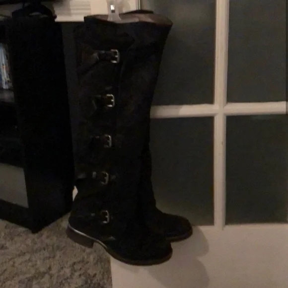 A.S.98 Black Over the Knee Boots - Picture 2 of 6